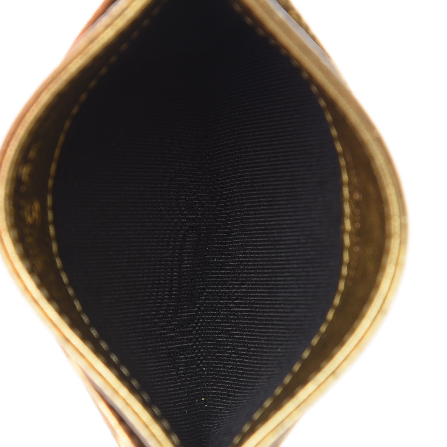Chanel Metallic Calfskin Crocodile Embossed Cocodile Card Holder Gold 5 of 11