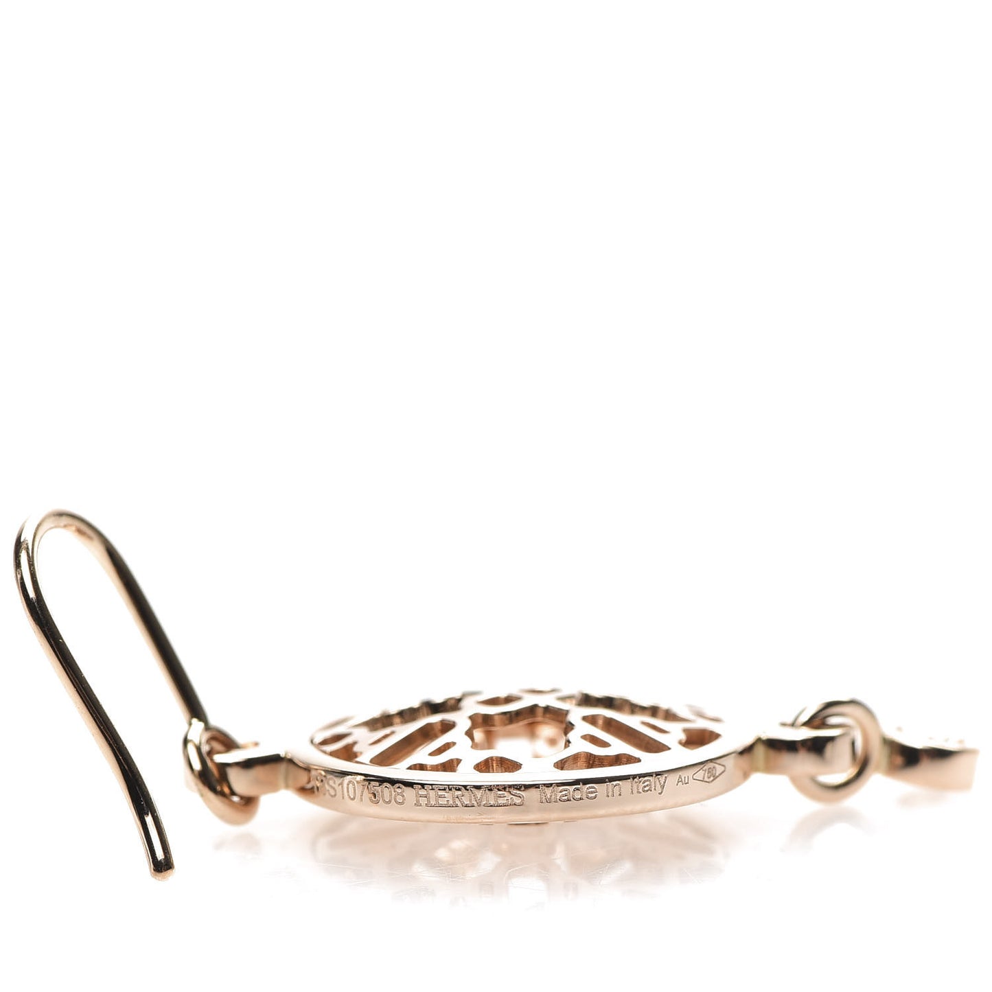 18K Rose Gold Diamond Chain d'Ancre Passerelle Drop Earrings