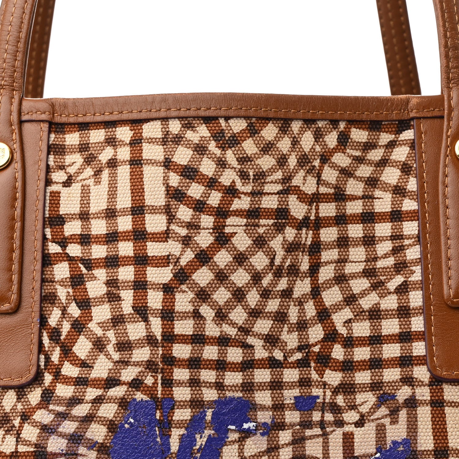 MCM Visetos Medium Liz Reversible Shopper Tote Cognac 12 of 18