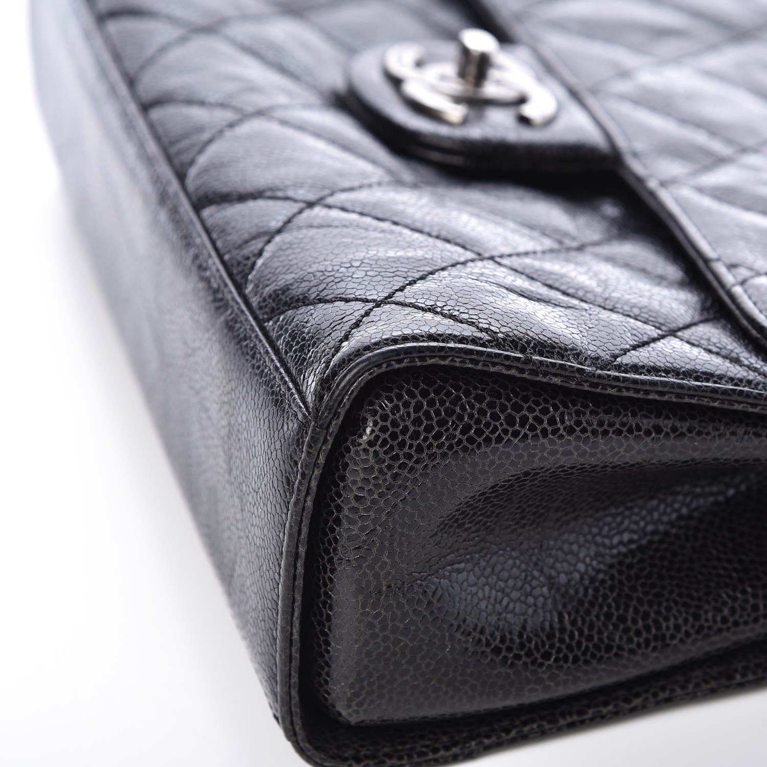 Chanel Crumpled Grained Calfskin Medium CC Crave Flap Black 11 of 15