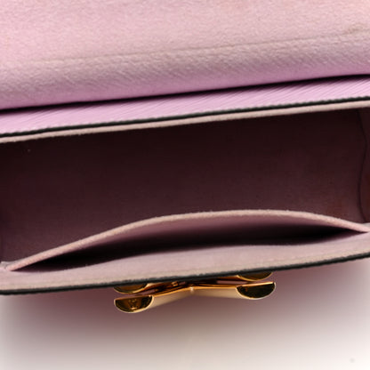 Louis Vuitton Epi Twist Monogram Flower Chain Shoulder Bag MM Wisteria Pink Purple 5 of 11