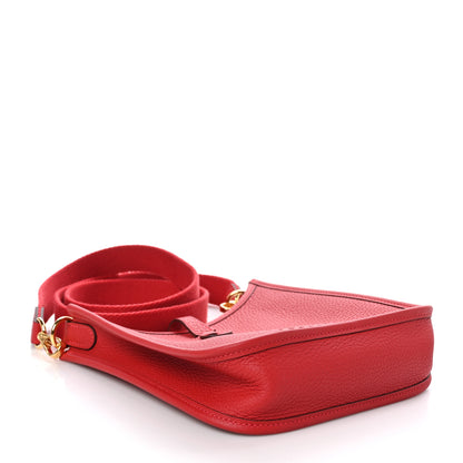 Hermes Taurillon Clemence Evelyne TPM Rouge Casaque 4 of 10