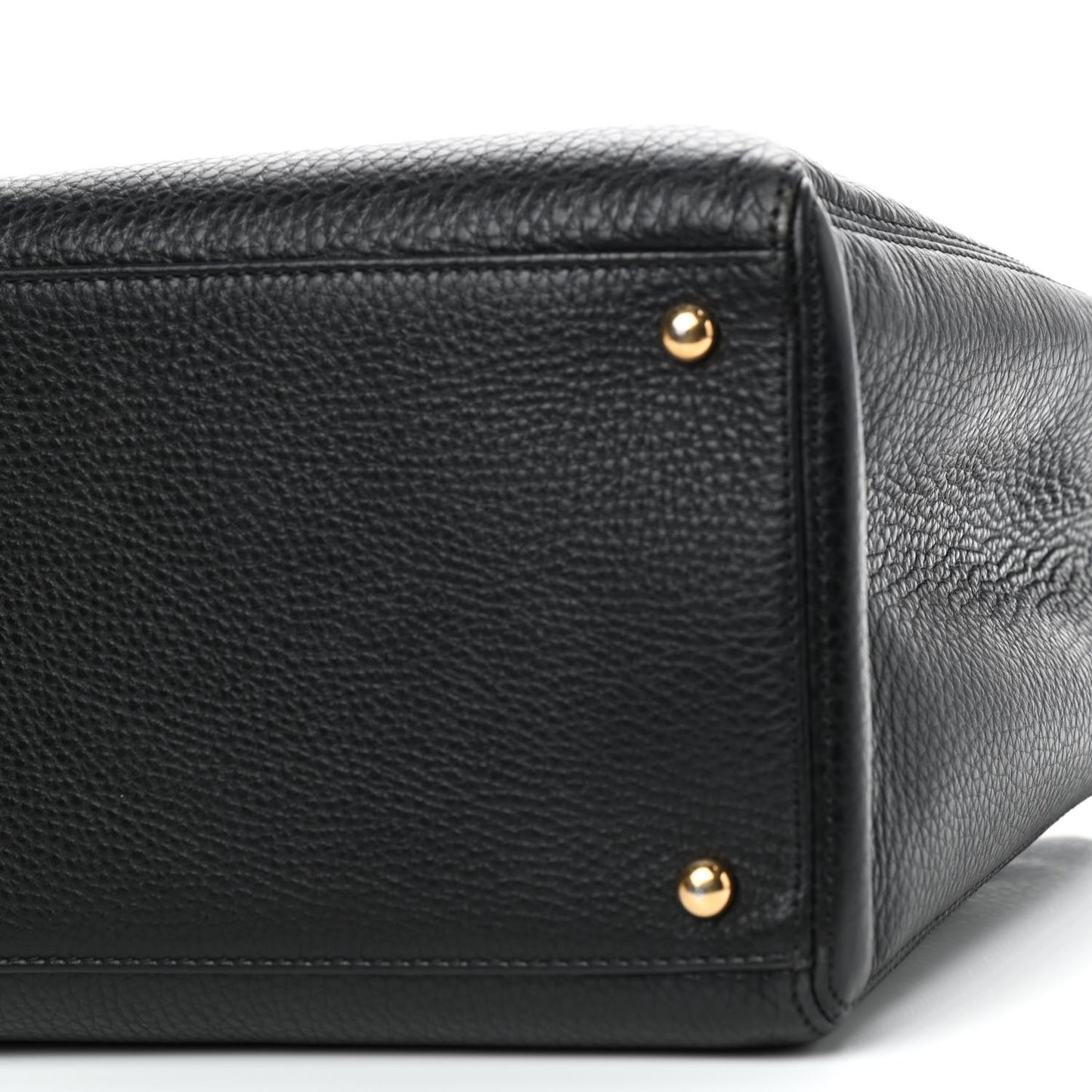 Calfskin Cerf Executive Shopper Tote Black