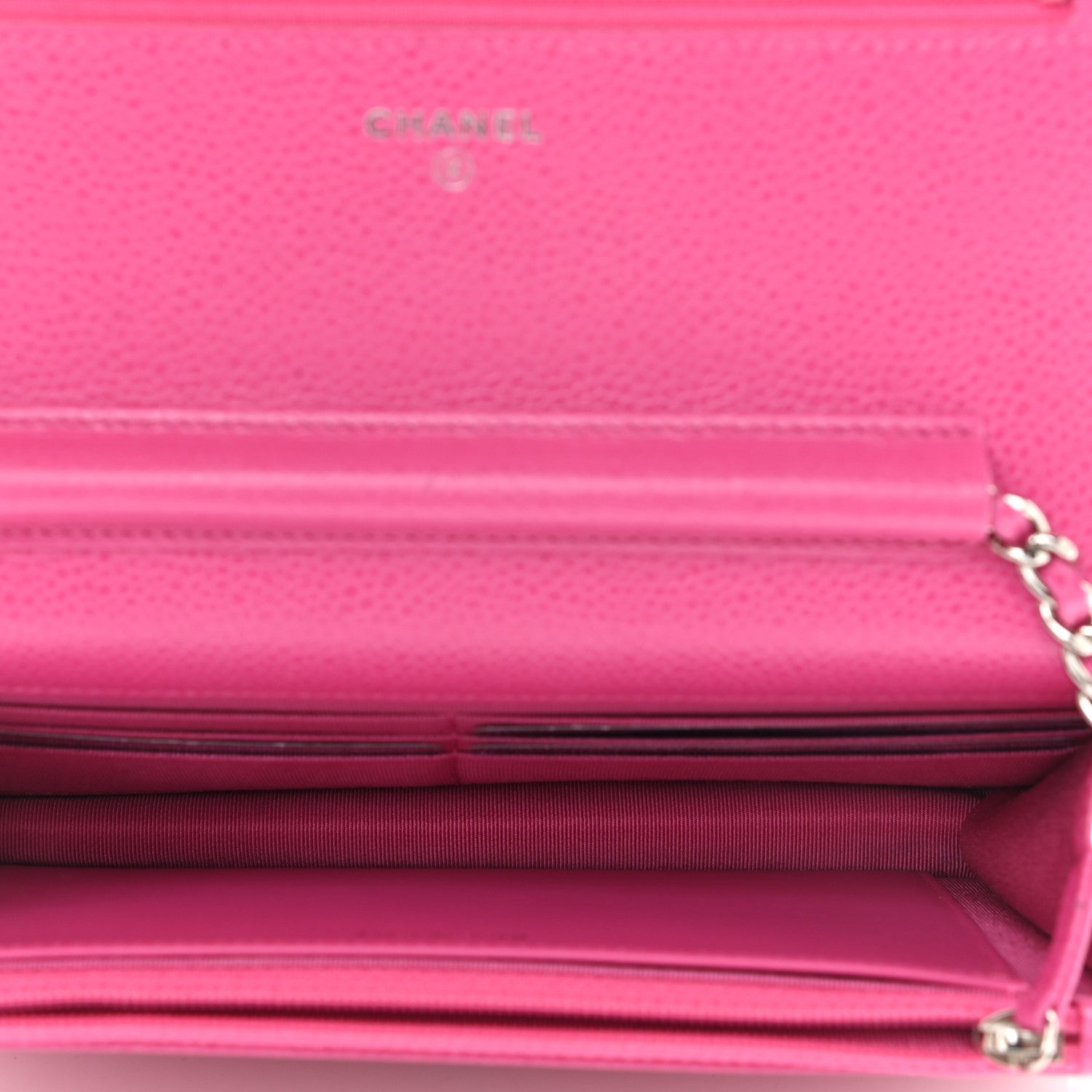 Chanel Caviar Quilted Wallet on Chain WOC Pink 4 of 13