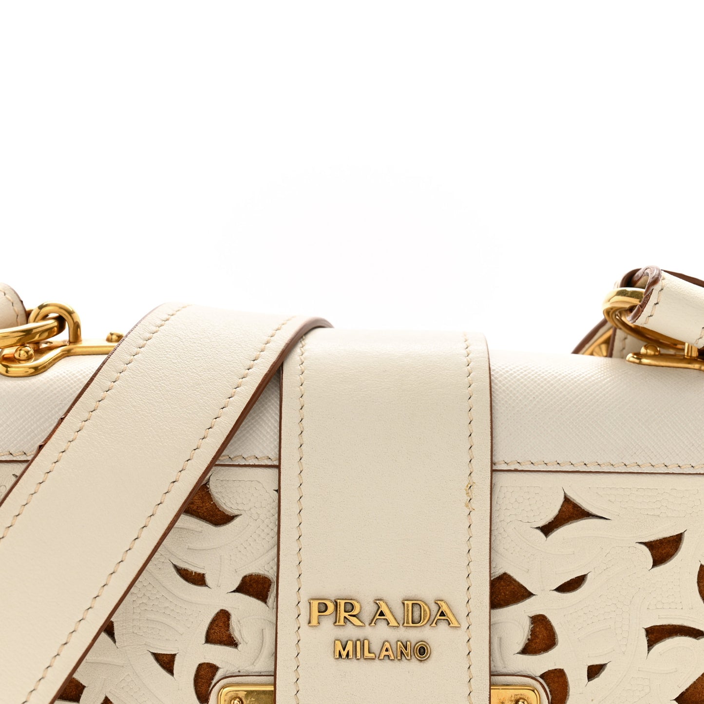City Calf Saffiano Laser Cut Cahier Bag Talco