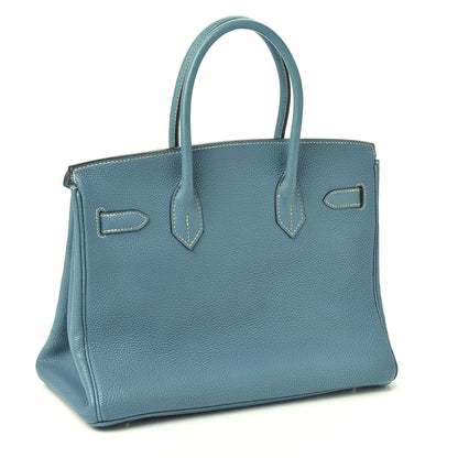 Hermes Togo Birkin 30 Blue Jean 3 of 20