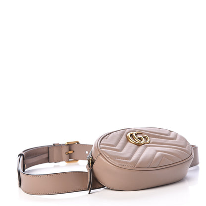 Gucci Calfskin Matelasse GG Marmont Belt Bag 95 38 Porcelain Rose 4 of 8