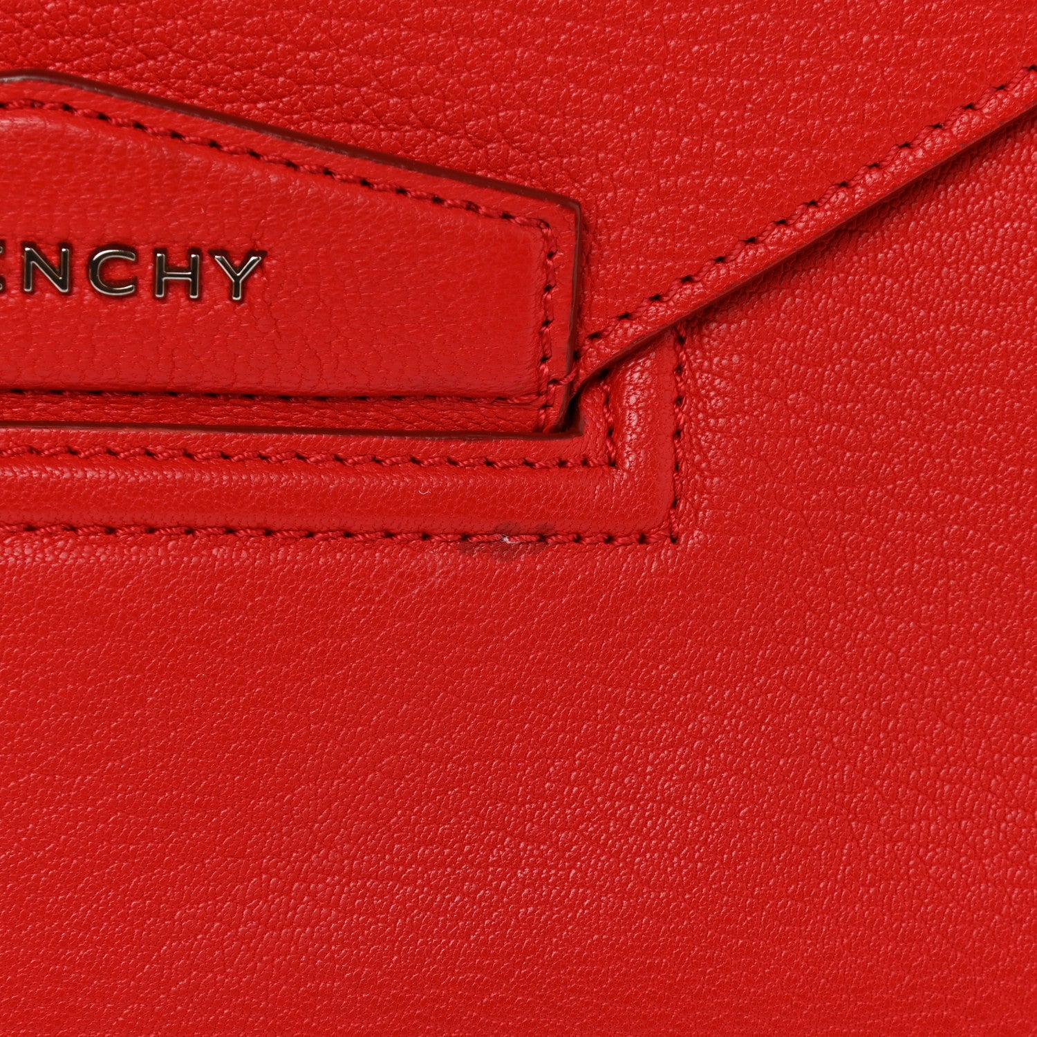 Givenchy Sugar Goatskin Medium Antigona Envelope Clutch Red 8 of 8