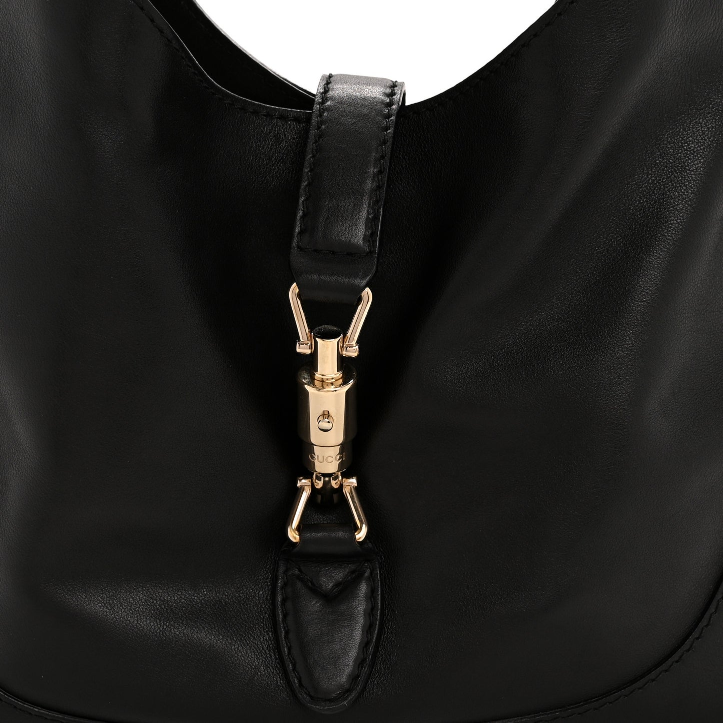 Calfskin Medium New Jackie Shoulder Bag Black