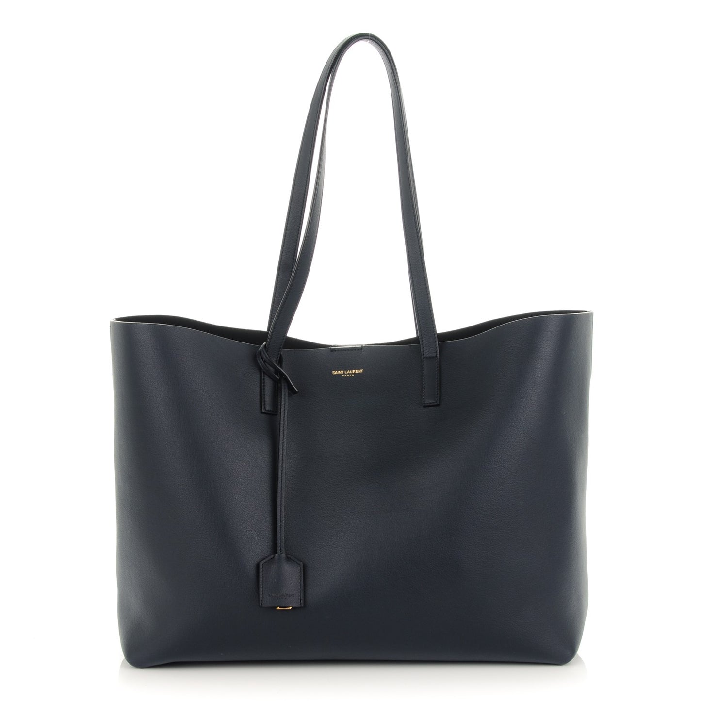 Calfskin Large Shopping Tote Deep Marine