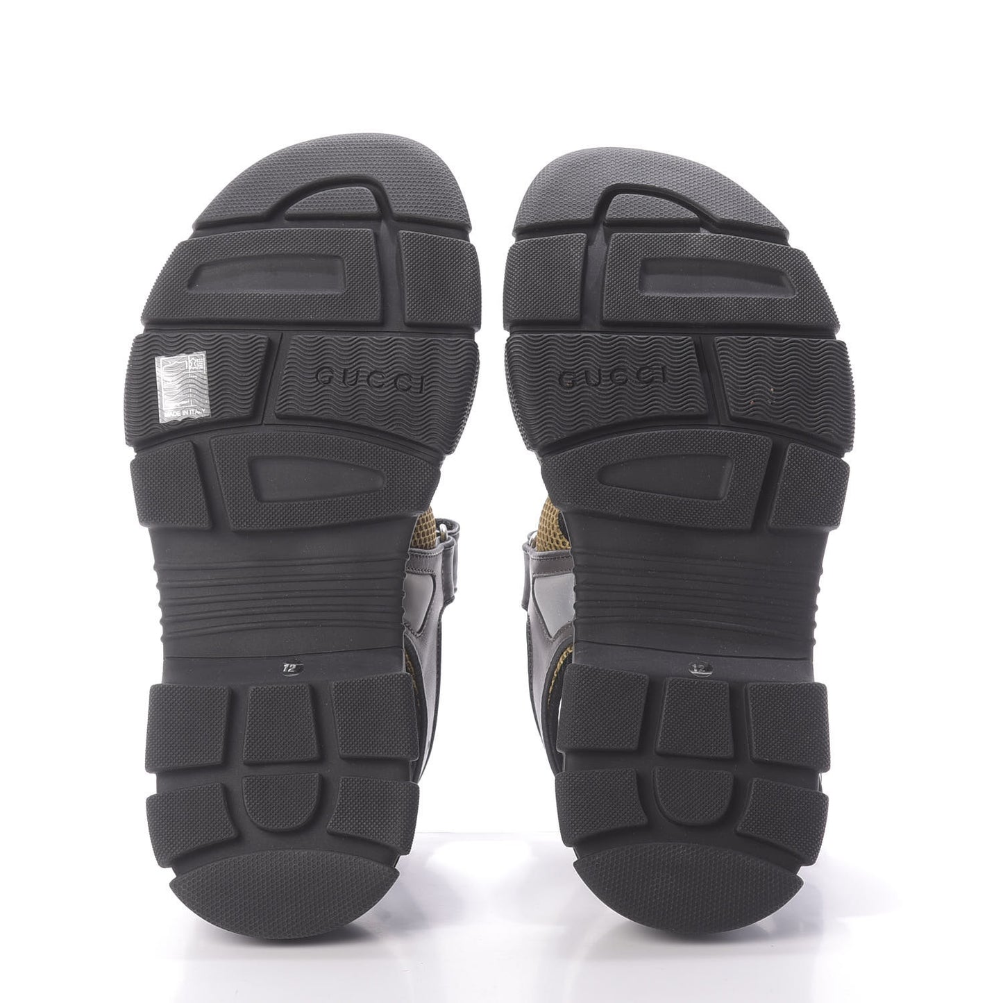 X SEGA Nappa Mesh Mens Aguru Sandals 12 Loess Black