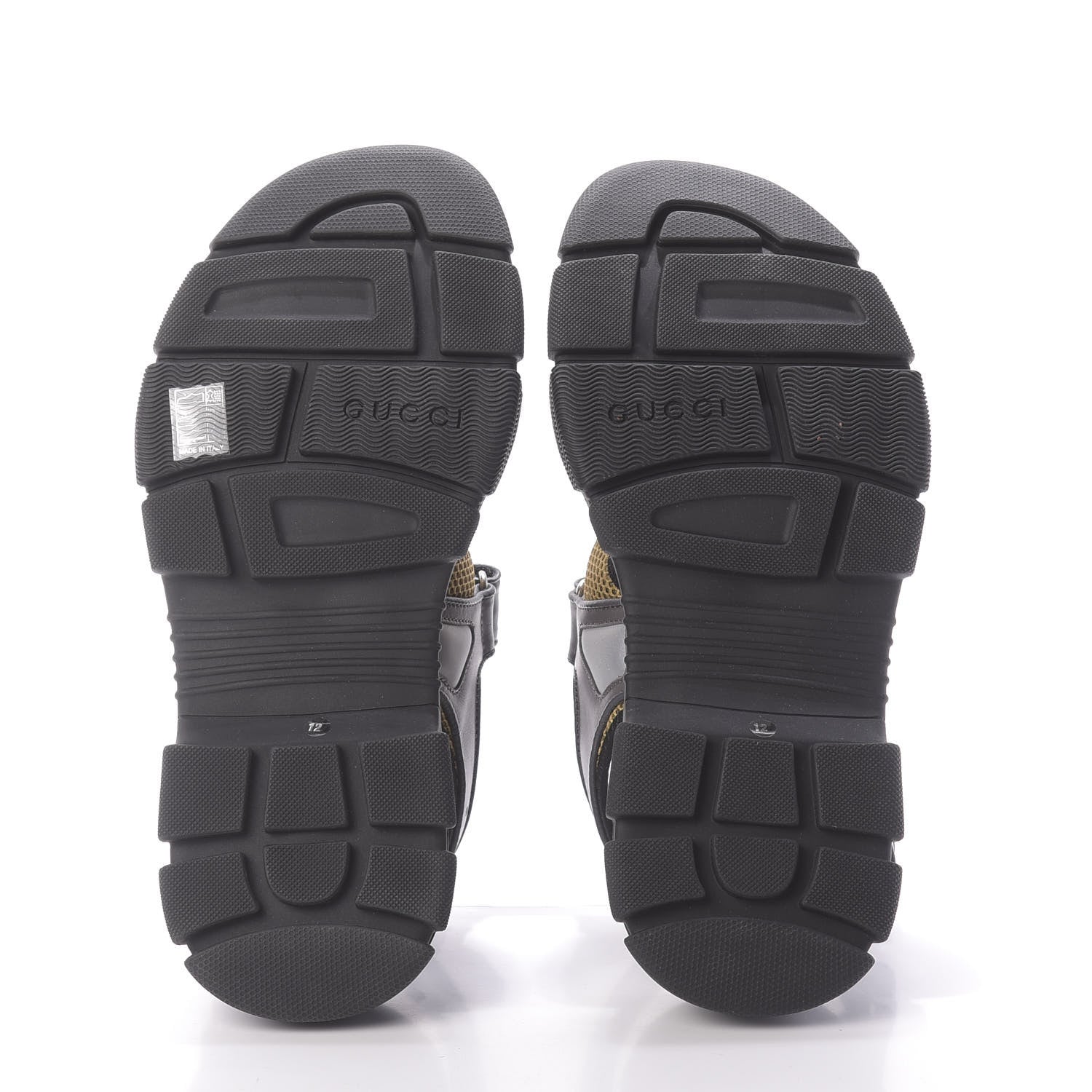 Gucci X SEGA Nappa Mesh Mens Aguru Sandals 12 Loess Black 6 of 10
