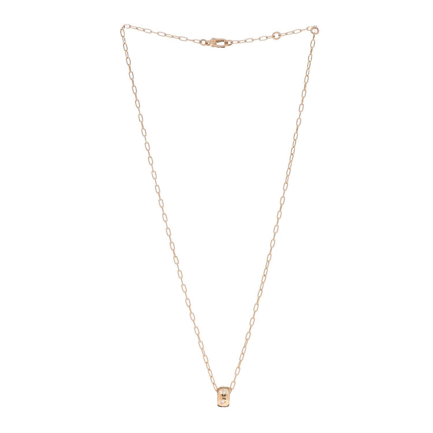 Pomellato 18K Rose Gold Diamond Iconica Pendant Chain Necklace 3 of 4