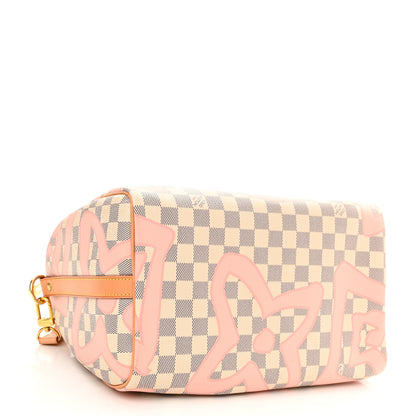 Louis Vuitton Damier Azur Tahitienne Speedy Bandouliere 30 Rose Ballerine 4 of 10