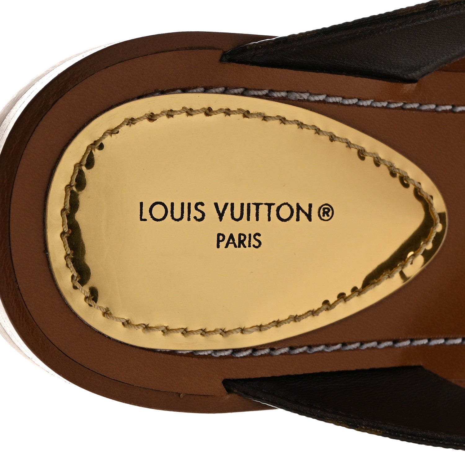 Louis Vuitton Monogram Sunny Flat Thong Sandals 37.5 Brown 6 of 9