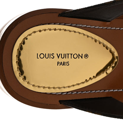 Louis Vuitton Monogram Sunny Flat Thong Sandals 37.5 Brown 6 of 9