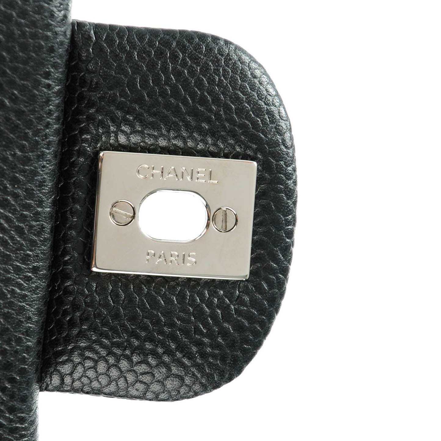 Caviar Quilted Flap Tote Black
