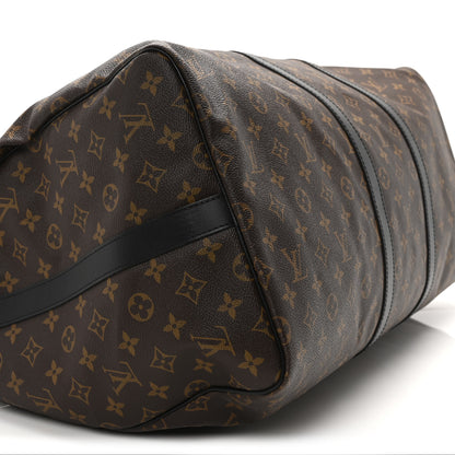 Louis Vuitton Monogram Macassar Keepall Bandouliere 55 7 of 8