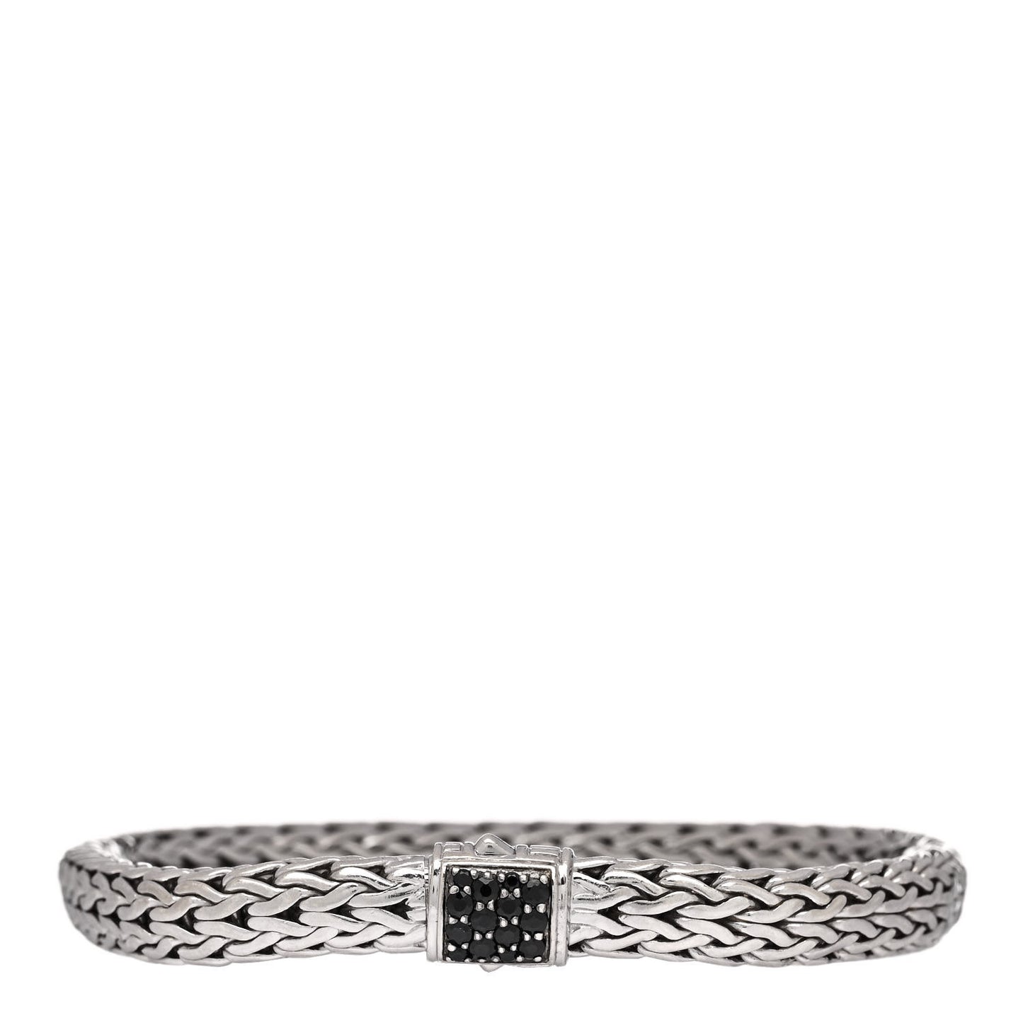 Sterling Silver Black Sapphire 7.5mm Classic Chain Bracelet