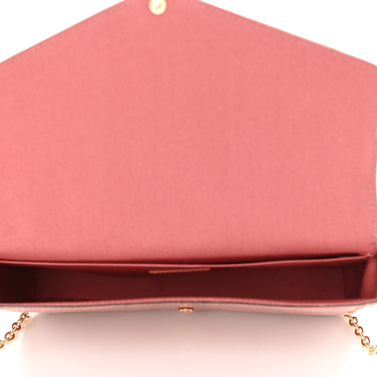 Vernis Valentine Dog Pochette Felicie Chain Wallet Pink