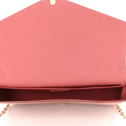 Louis Vuitton Vernis Valentine Dog Pochette Felicie Chain Wallet Pink 6 of 12