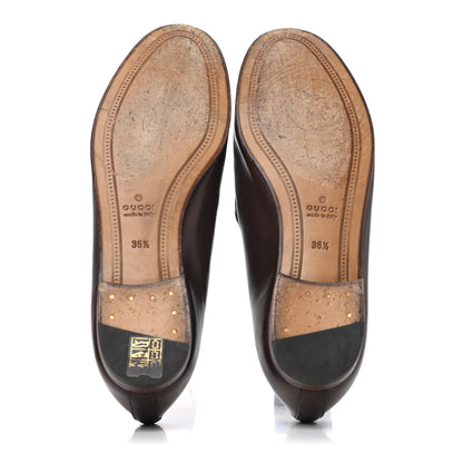 Gucci Calfskin Womens Jordaan Loafers 36.5 Fondente Brown 4 of 4
