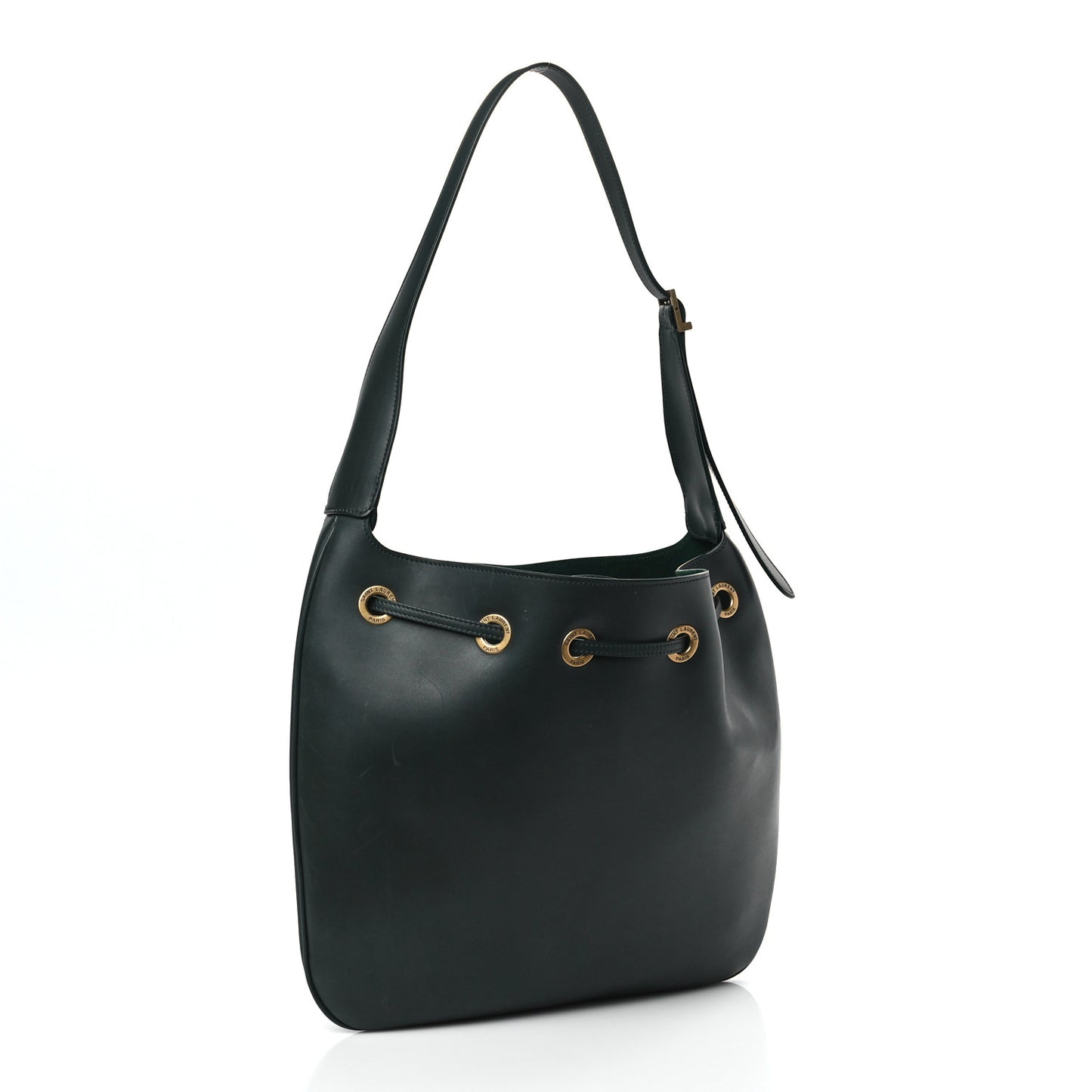 Calfskin Medium Paris VII Flat Hobo New Vert Fonce