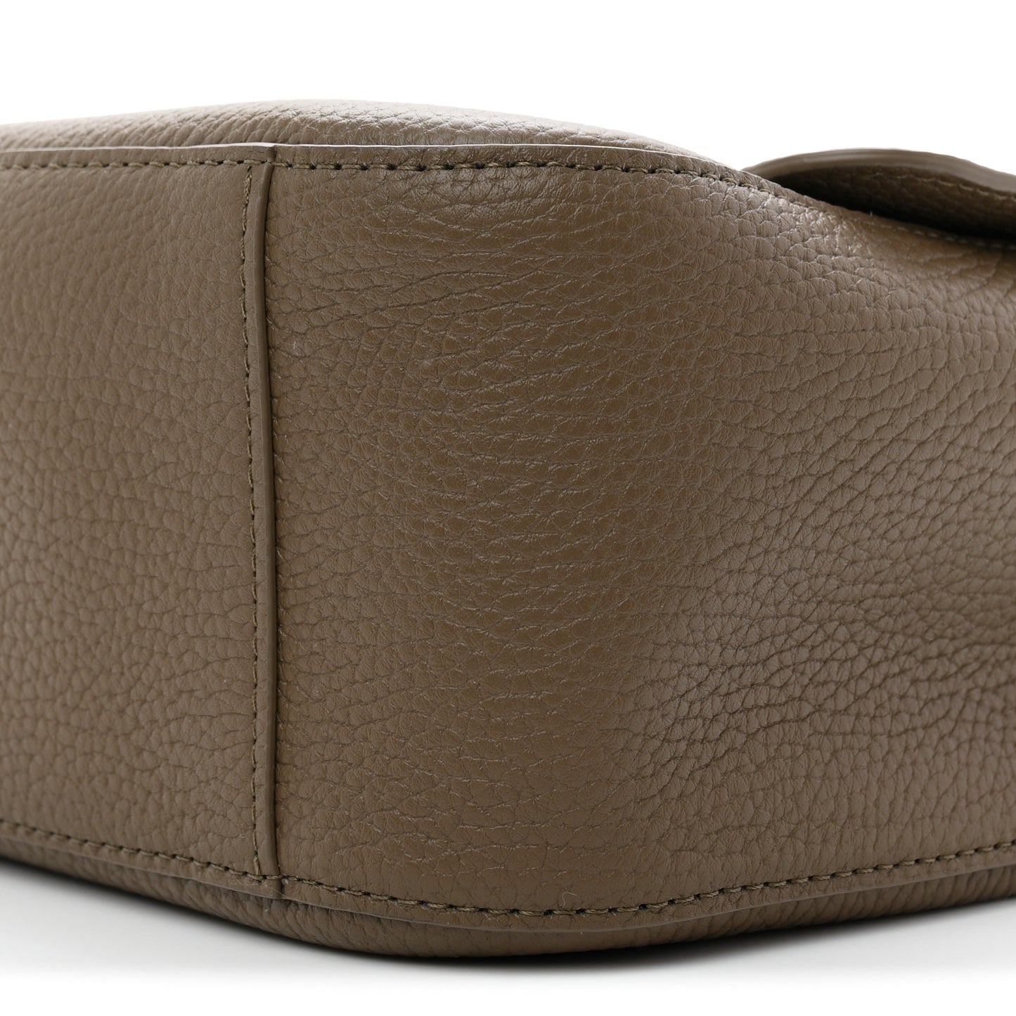 Grained Calfskin Small Souplissimo Maxi Flap Light Brown
