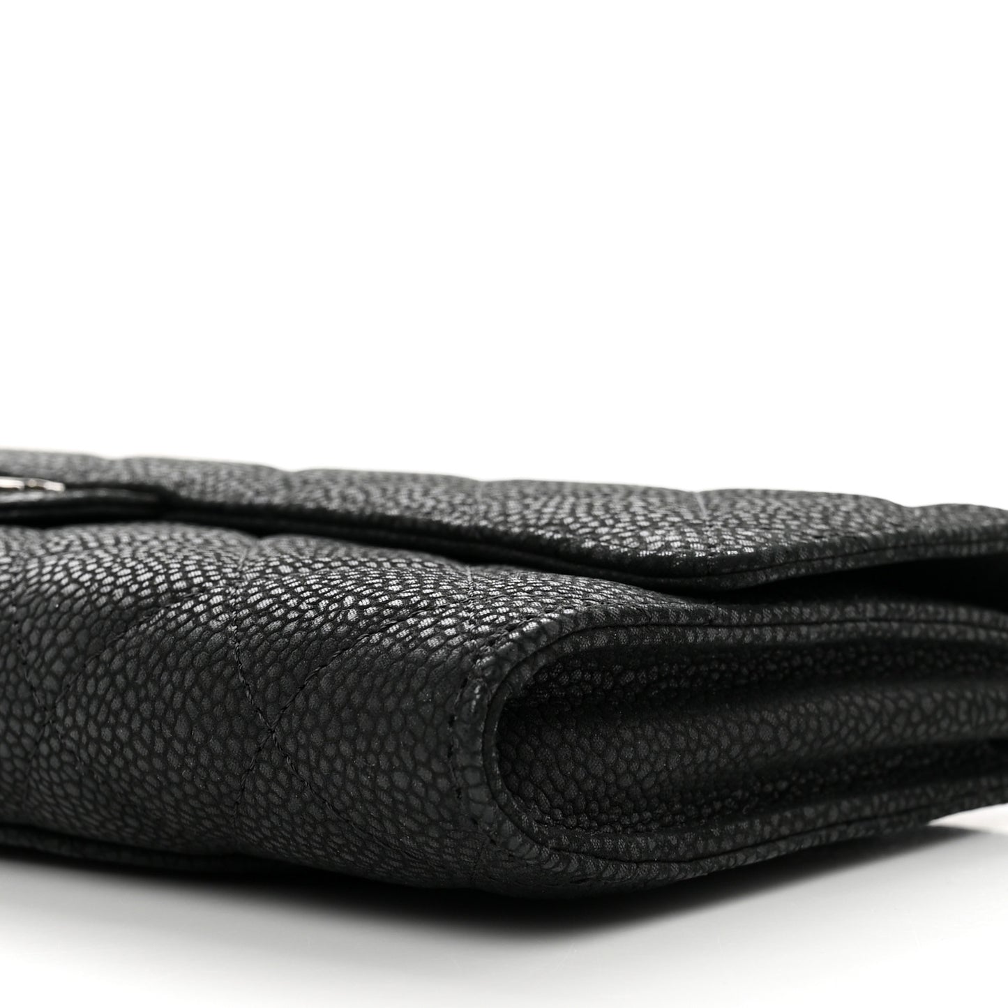 Caviar Quilted Travel Wallet Black
