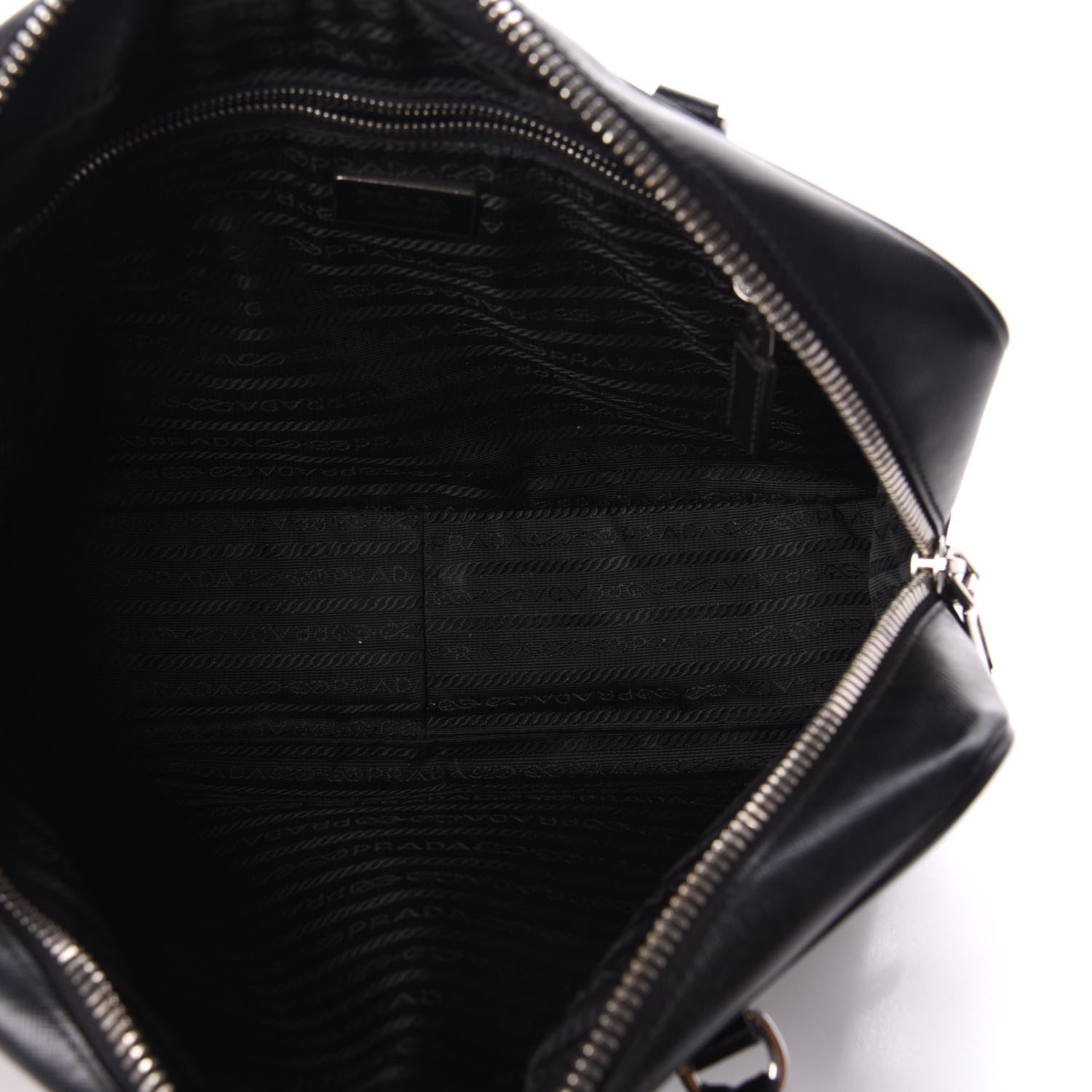 Prada Saffiano Lux Bowler Black 5 of 10