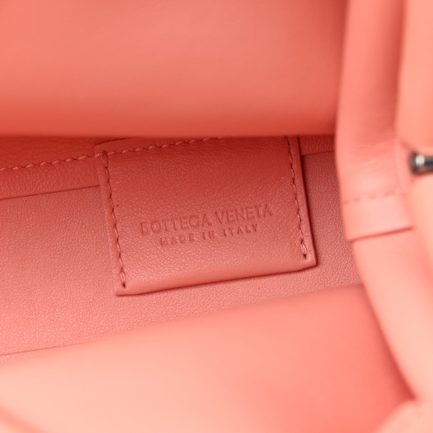 Calfskin Small The Point Triangle Bag Peachy