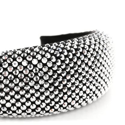 Prada Satin Crystal Embellished Headband Metal 7 of 8