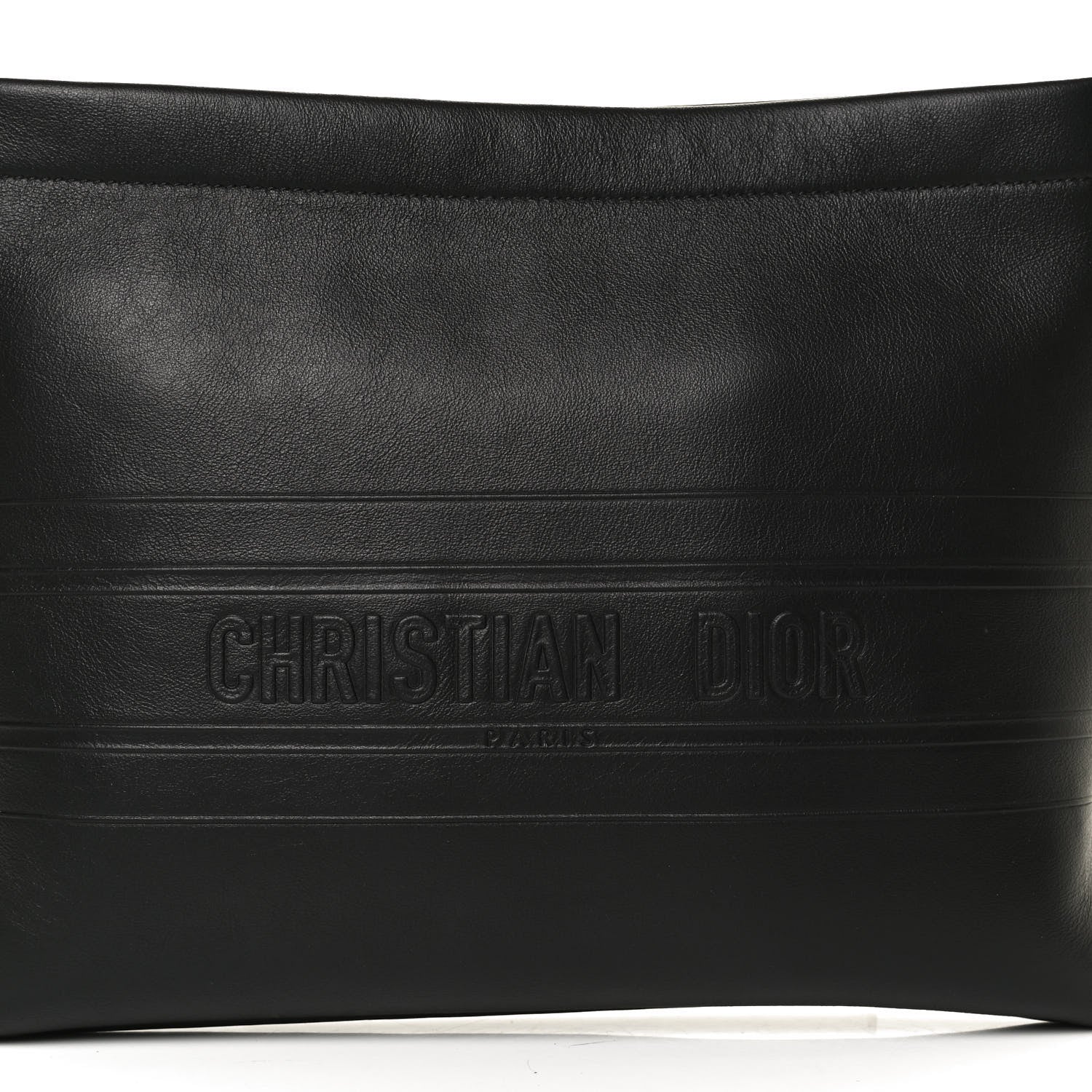 Christian Dior Calfskin Medium Diordouble Zip Pouch Black 9 of 14