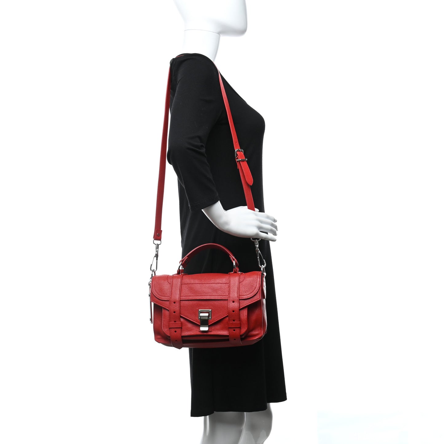 Lambskin Tiny PS1 Satchel Fire Red