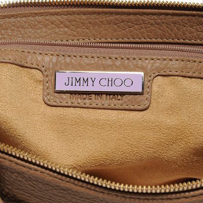 Jimmy Choo Pebbled Leather Medium Rhea Nude 5 of 7