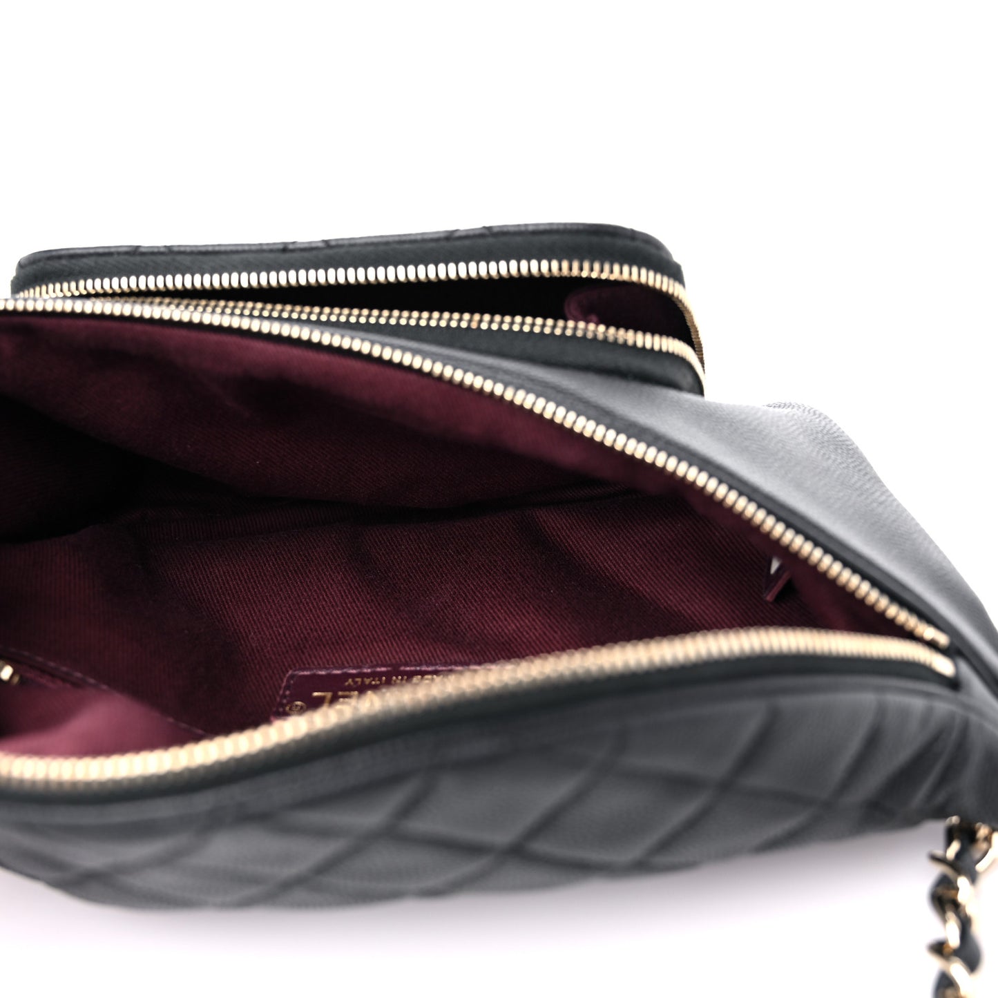 Caviar Quilted Business Affinity Waist Belt Bag Black