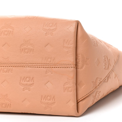 MCM Calfskin Ottomar Monogram Medium Klara Hobo Sandstone 7 of 9