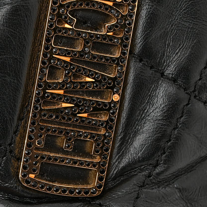Chanel Aged Calfskin Quilted Charms Small Gabrielle Hobo Black 13 of 14