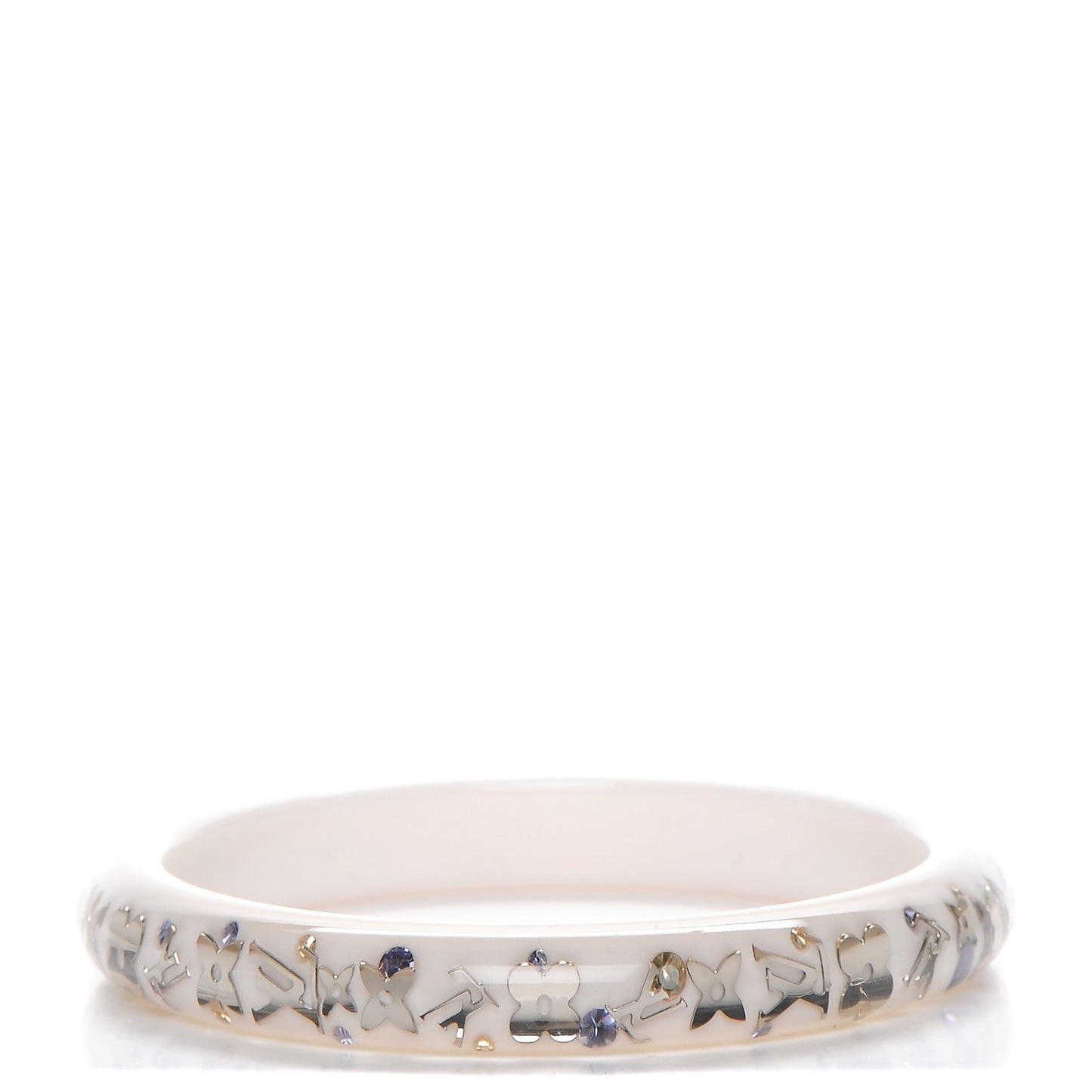 Resin Swarovski Large Inclusion Bracelet PM White