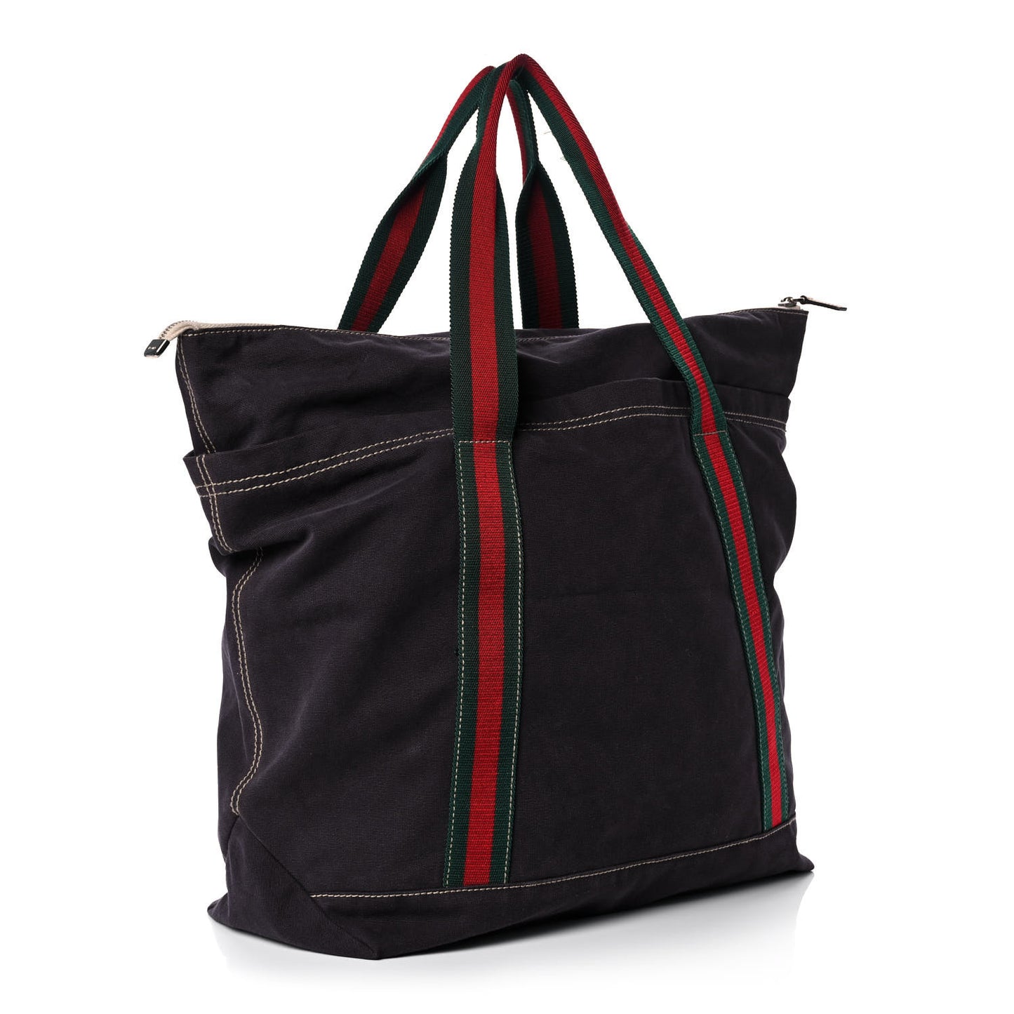 Canvas Web Signature Tote Black