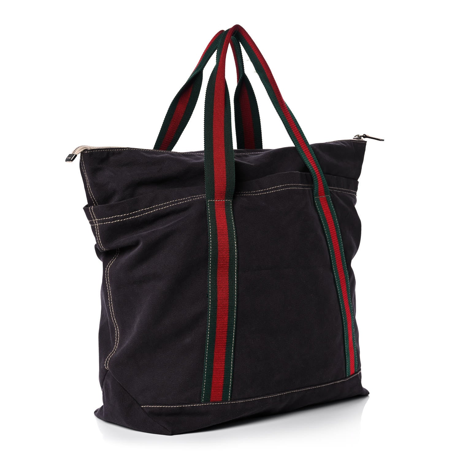 Gucci Canvas Web Signature Tote Black 2 of 13