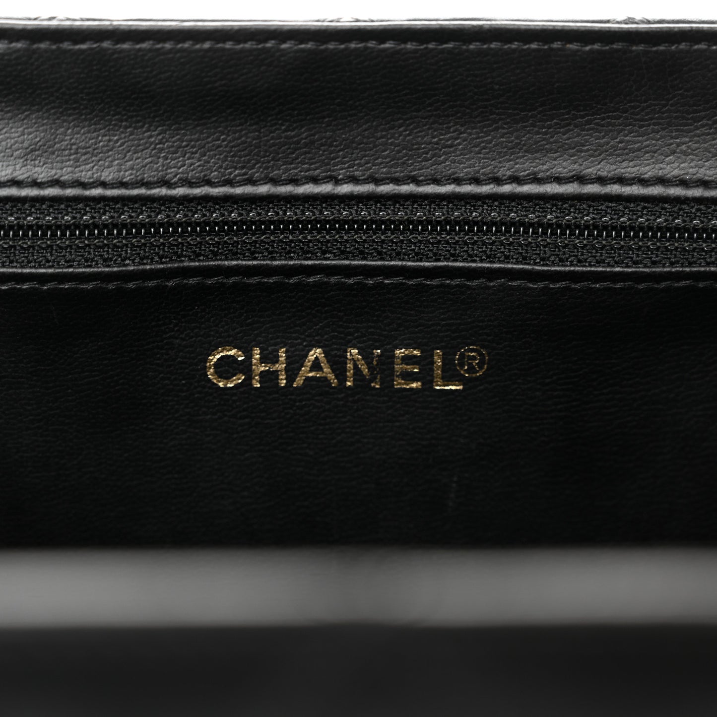 Calfskin Stitch Vanity Case Black