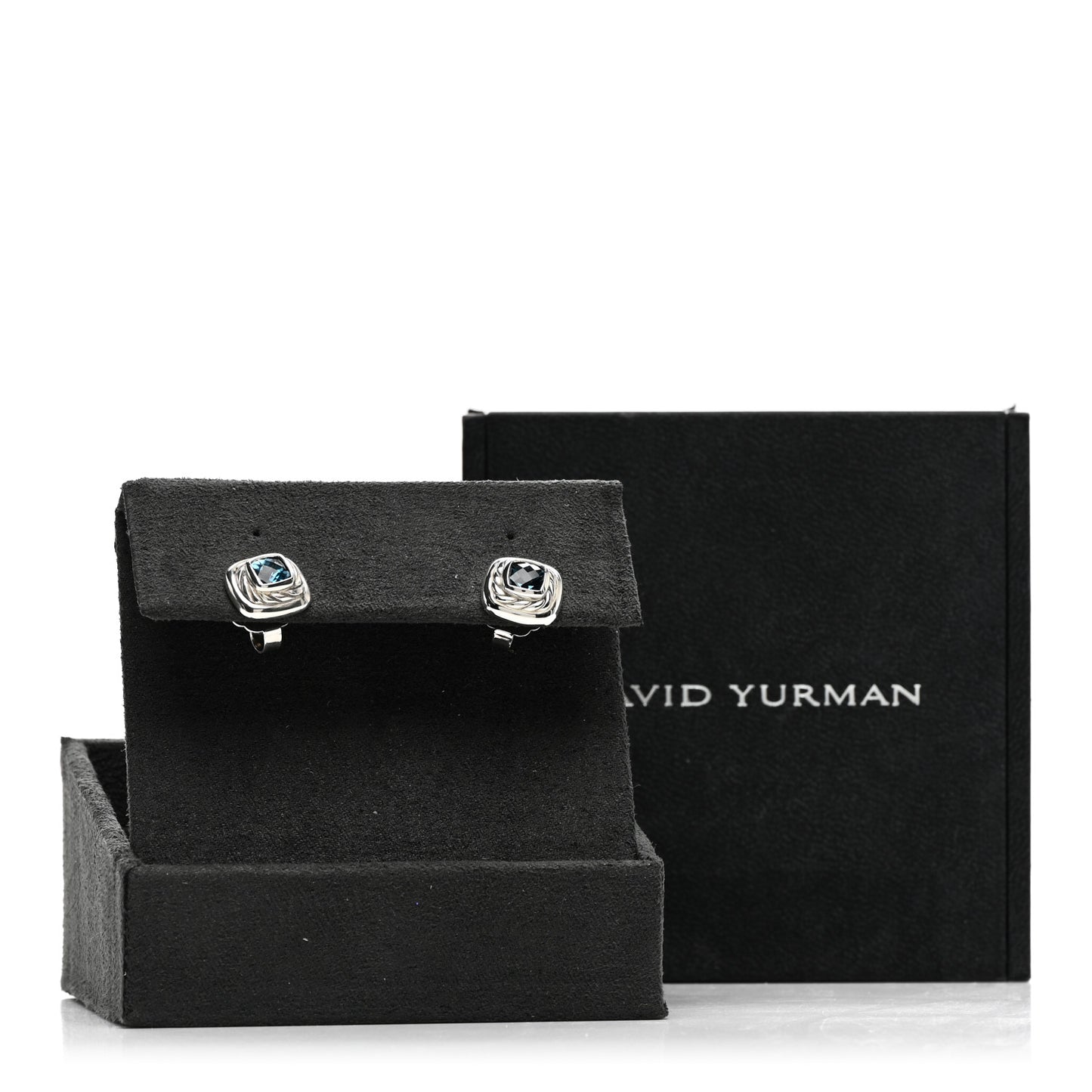 Sterling Silver Hampton Blue Topaz 5mm Cable Classics Stud Earrings