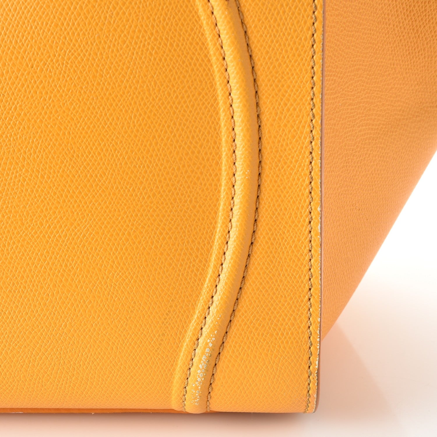 Celine Grained Calfskin Medium Phantom Luggage Saffron 17 of 29