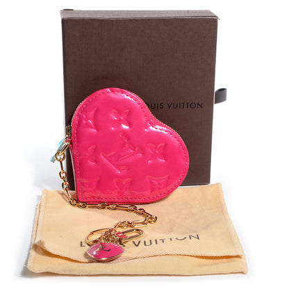 Louis Vuitton Vernis Heart Coin Purse Rose Pop 8 of 8