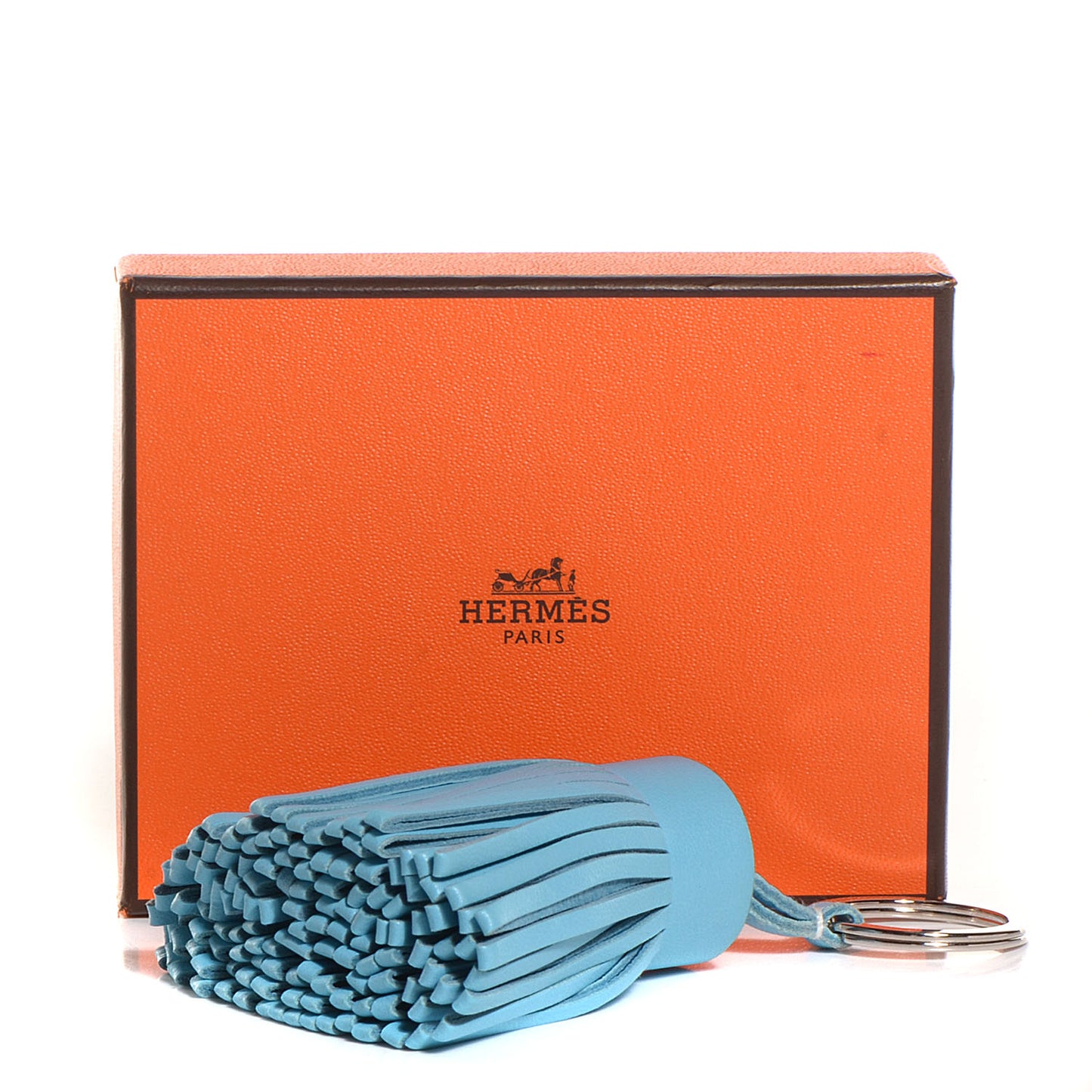 Milo Lambskin Carmen Tassel Key Holder Celeste