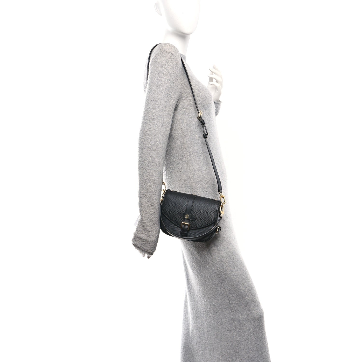 Louis Vuitton Epi Saumur BB Black 2 of 9