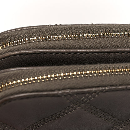 Saint Laurent Grained Lambskin Quilted Mini Becky Double Zip Bag Taupe 13 of 14