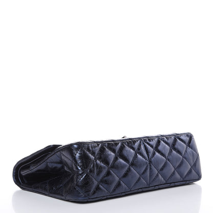 Chanel Metallic Aged Calfskin Quilted 2.55 Reissue 227 Flap Dark Navy Blue 4 of 10
