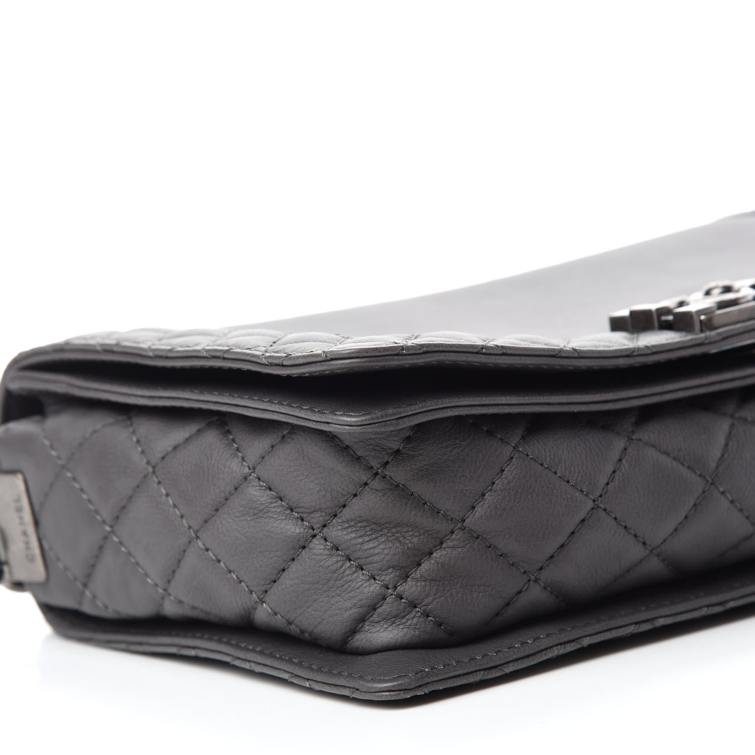 Chanel Calfskin New Medium Boy Reverso Flap Grey 6 of 11